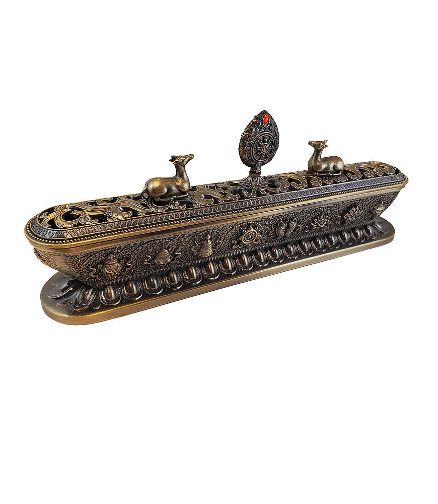Tibetan Dharmachakra Incense Burner
